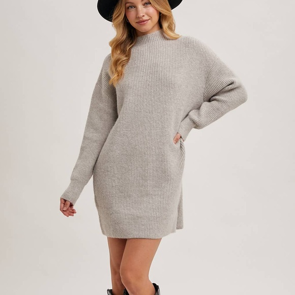 Bluivy Dresses & Skirts - Light Gray Sweater Dress
